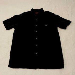 Tori Richard Honolulu Vintage Black Leaf Patterned Button Down Men’s Shirt M